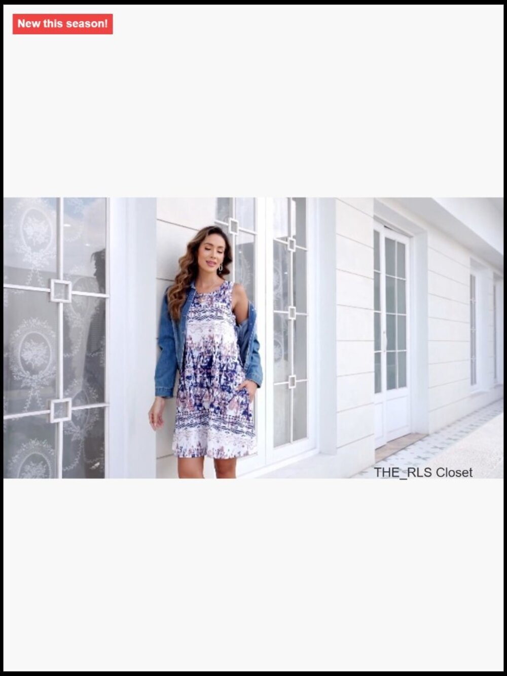 Cotton Polyester Sleeveless Floral A-Line Mini Dress with Pockets - Picture 6 of 7